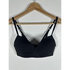Kindly Yours Bra Womens 34C Black Padded T-Shirt Adjustable‎ Straps Comfort